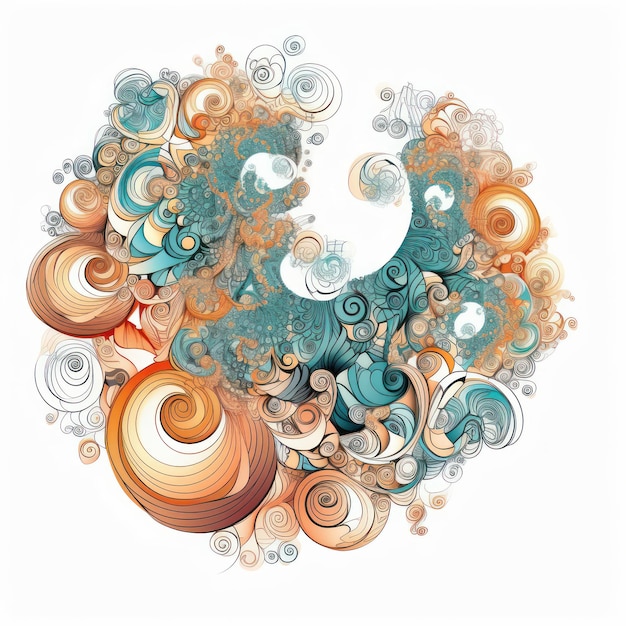 Illustratie van een fractal schilderij