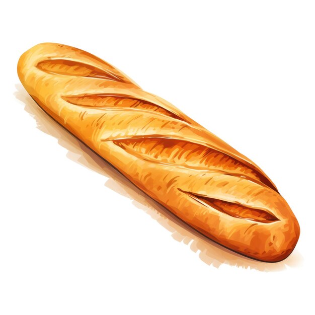 Illustratie van een Franse baguette