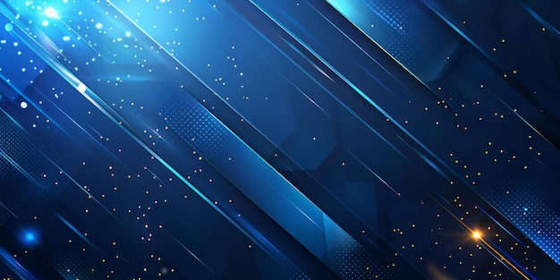 Illustratie van een futuristische blauwe tech achtergrond met digitale lijnen en patronen