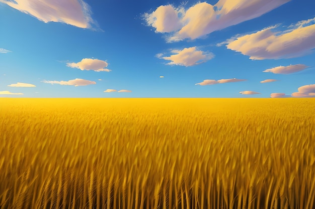 illustratie van een geel tarweveld