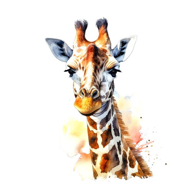 Foto illustratie van een giraffe