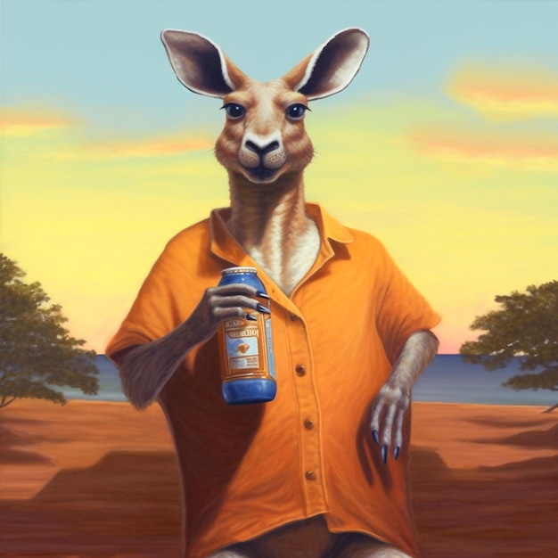 Foto illustratie van een kangoeroe