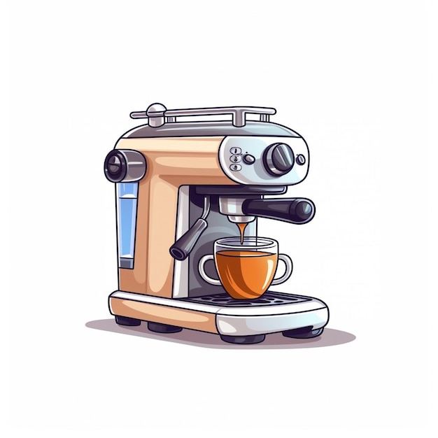 Foto illustratie van een koffiemachine