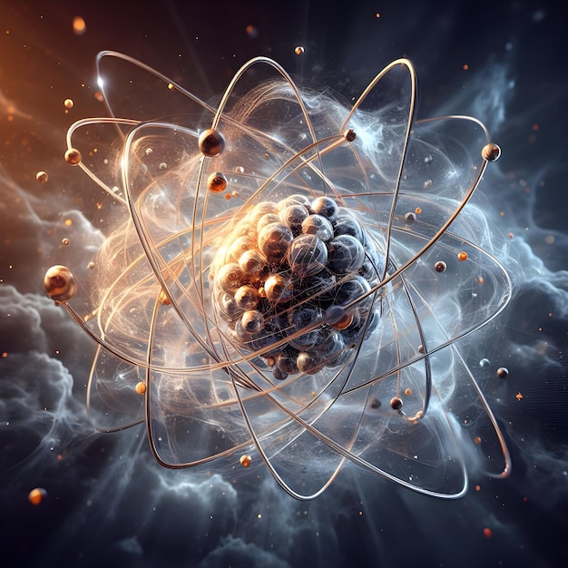 Illustratie van een negatief ion of atoom