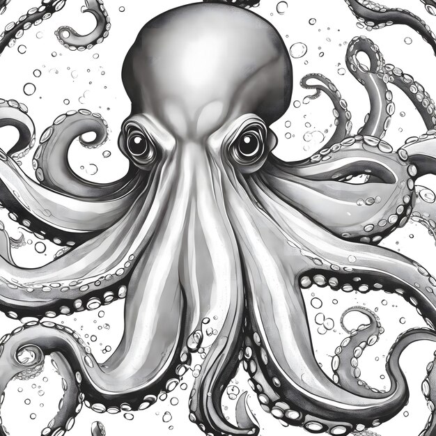 Foto illustratie van een octopus ai generative