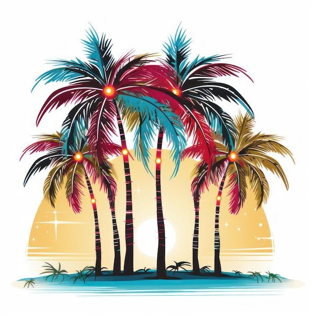 Foto illustratie van een palmboom