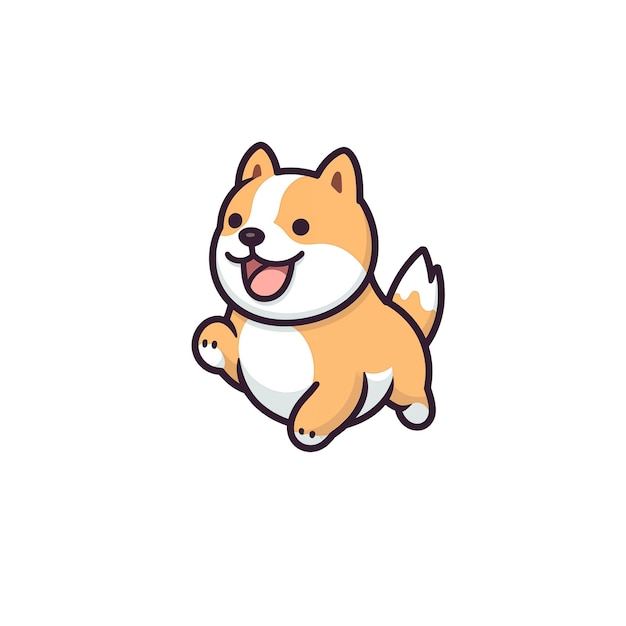 illustratie van een shiba hond