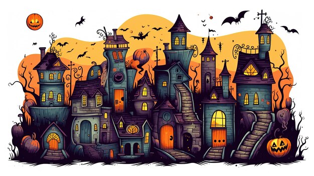 illustratie van een thema Halloween