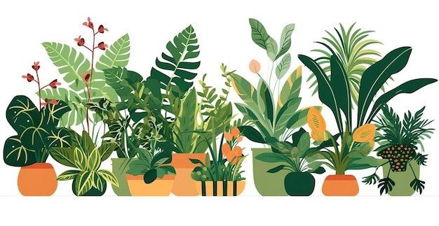 illustratie van een verzameling planten