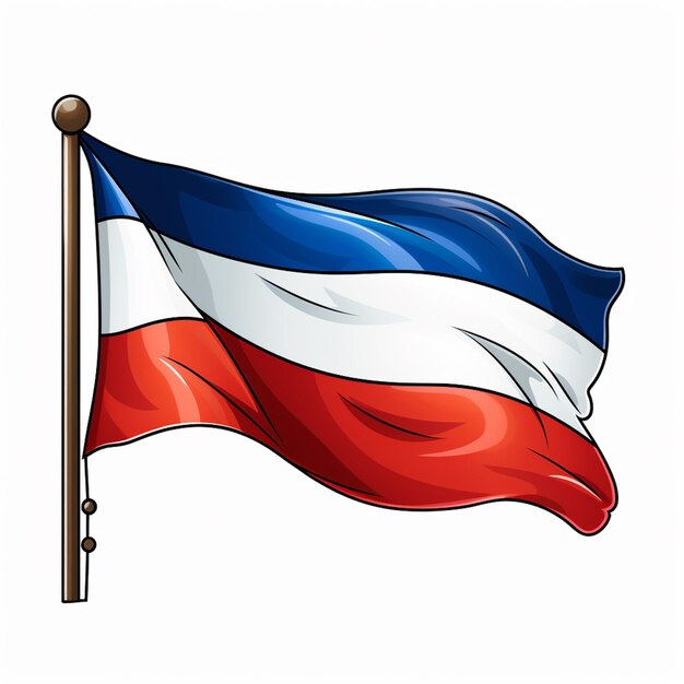 illustratie van een vlag van nederland die in de wind wappert generatieve ai