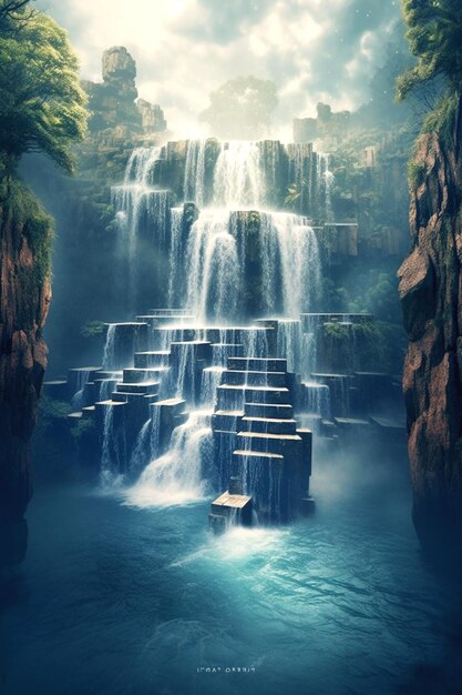 Foto illustratie van een waterval