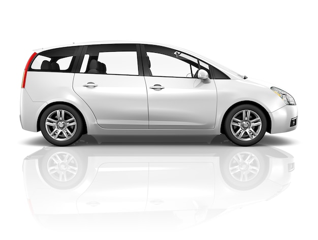 Illustratie van een witte auto