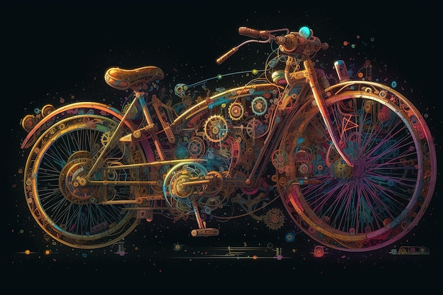 Illustratie van fiets door generatieve ai