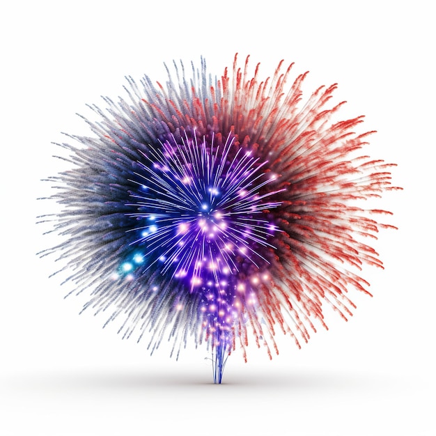 illustratie van Fireworks3D-weergave van kleurrijk vuurwerklicht