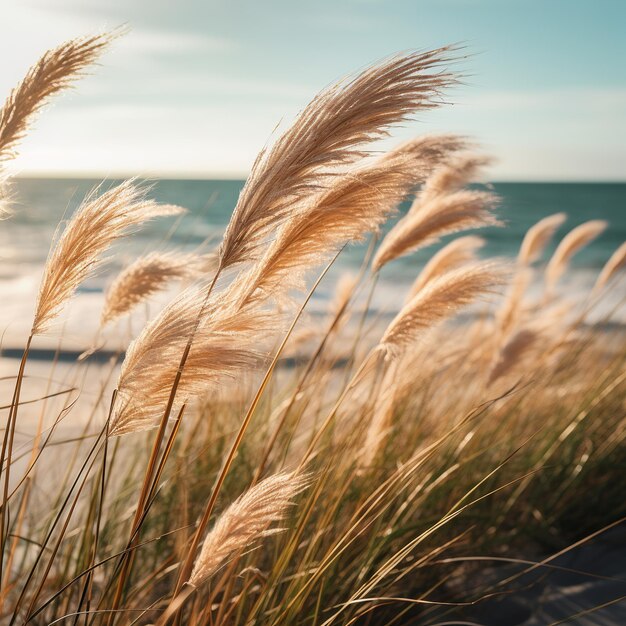 Foto illustratie van fotografie van een wuivend riet professionele kleur