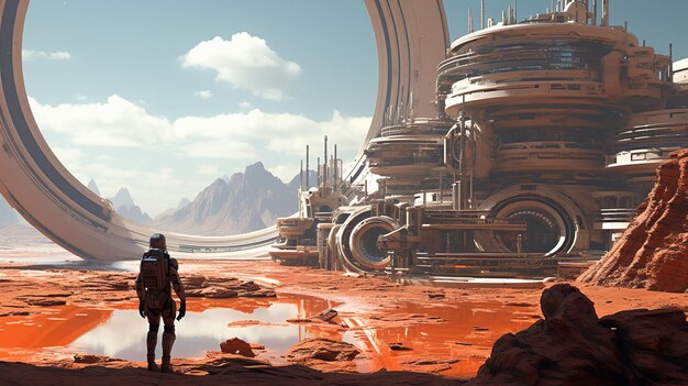 Foto illustratie van futuristische concepten en scifi