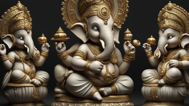 Illustratie van Ganesha Aum Hindoe huwelijkskaart Diwali India