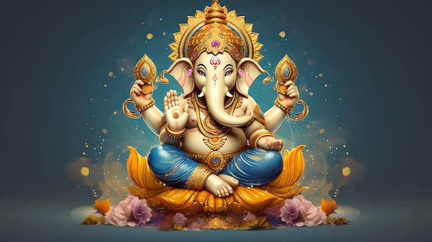 Illustratie van Ganesha Aum Hindu Diwali India