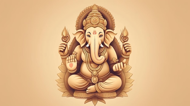 Illustratie van ganesha voor ganesh chaturthi en diwali Generatieve ai