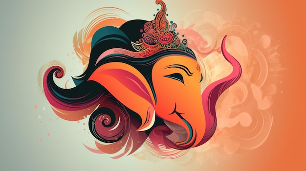 Illustratie van ganesha voor ganesh chaturthi en diwali Generatieve ai