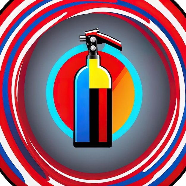 illustratie van gas tankgas tank teken illustratie vector rood pictogram met zwarte ronde label sticker