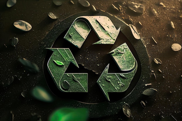 illustratie van Groene pijlen recyclen eco-symbool Cycle recycled icon Recycled materials symbol Eco