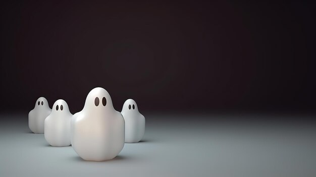 Foto illustratie van halloween spook generatieve ai