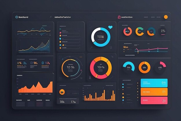 Illustratie van het concept van het sociale dashboard