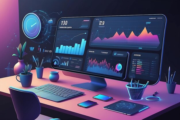 Illustratie van het concept van setup analytics