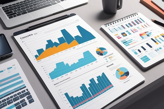 Illustratie van het concept van spreadsheets