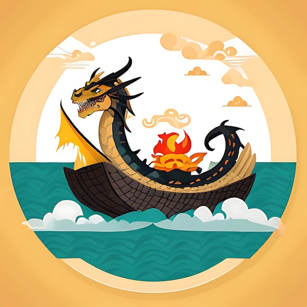 Foto illustratie van het dragon boat festival