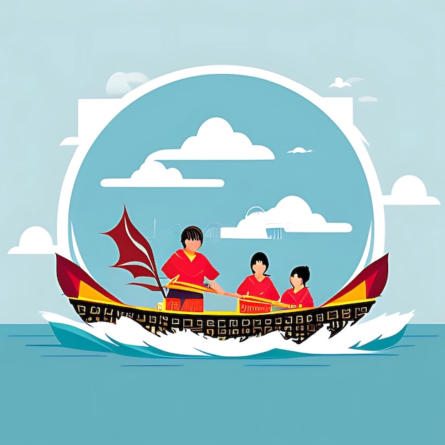 Foto illustratie van het dragon boat festival