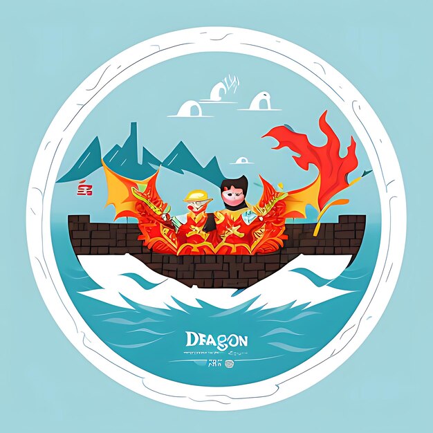 Illustratie van het Dragon Boat Festival