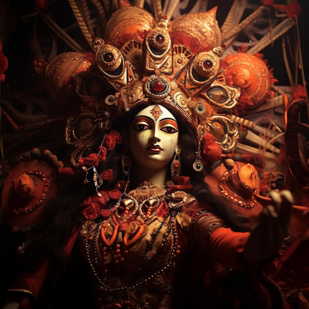 illustratie van het Durga Puja-festival in Kolkata