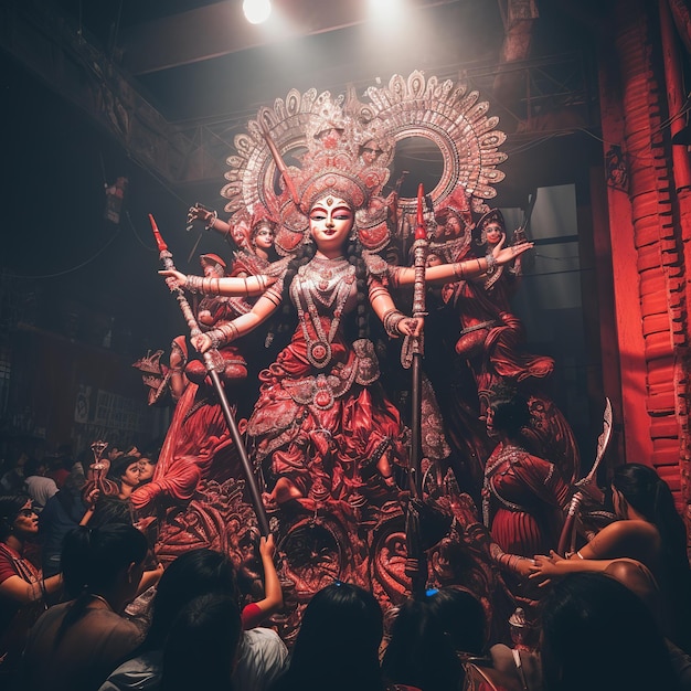illustratie van het Durga Puja-festival in Kolkata