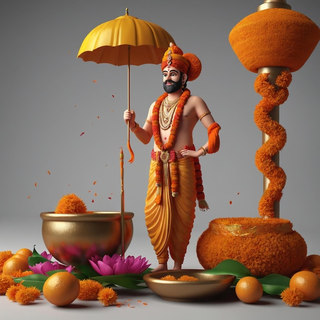 Illustratie van het Gudi Padwa-festival