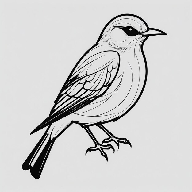 Illustratie van het logo van de vogelsticker