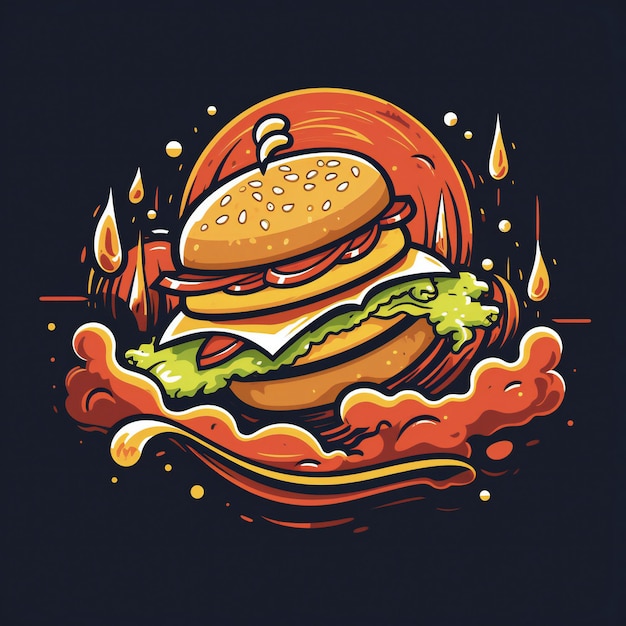 illustratie van het logo van het fastfood
