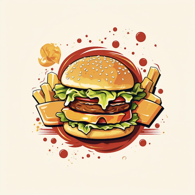 illustratie van het logo van het fastfood