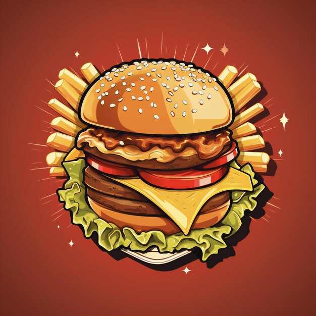 illustratie van het logo van het fastfood