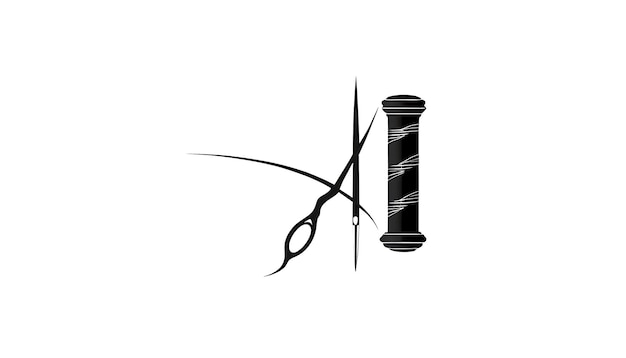 Foto illustratie van het logo van het naalddraad naaiartikel
