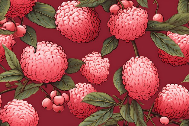 illustratie van het lychee-patroon