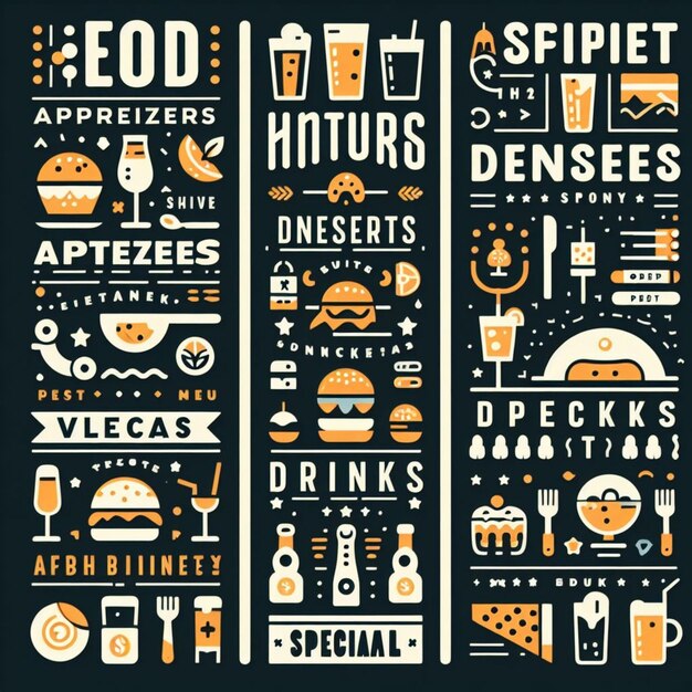 Foto illustratie van het menu