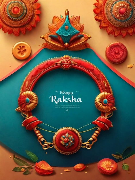 Illustratie van het ontwerp van de Raksha Bandhan-groetekaart