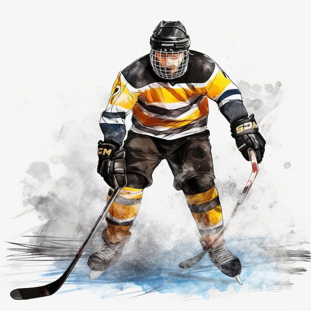 illustratie van hockeyscheidsrechter hockeyscheidsrechter op ijsijshockey