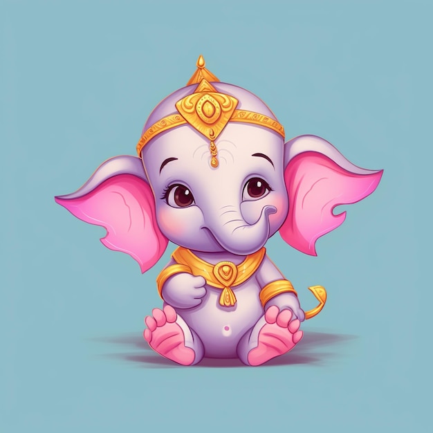 Illustratie van Lord Ganesha voor Ganesh Chaturthi Ai gegenereerd