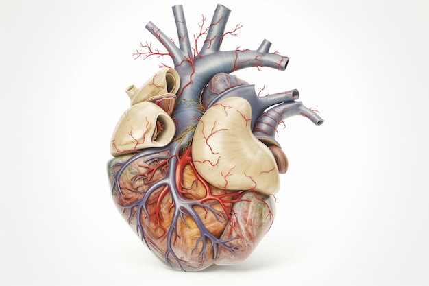 Illustratie van menselijk hart gemaakt met generatieve AI