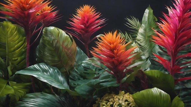 Illustratie van moderne exotische planten.