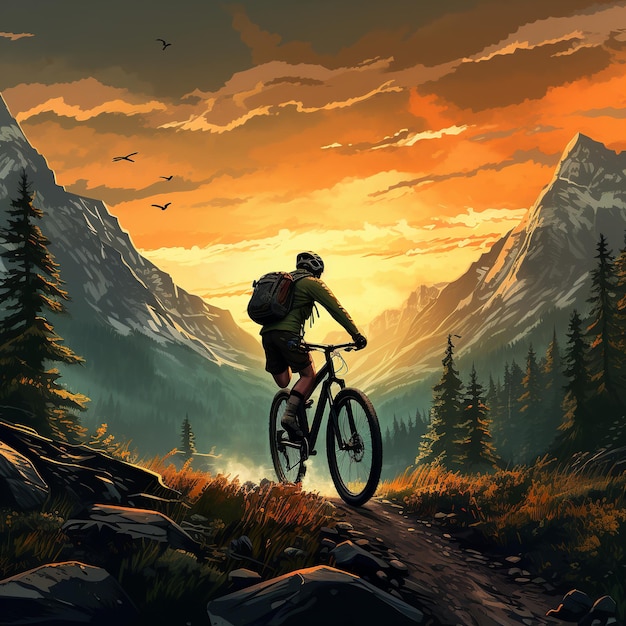 illustratie van Mountain Bike