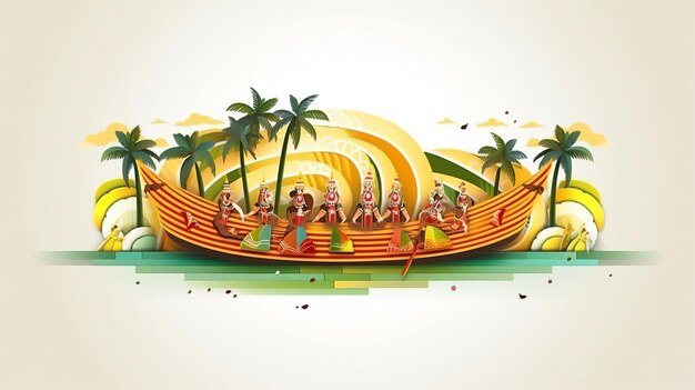 Illustratie van Onam-festival Generatieve Ai